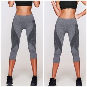 LORNA Jane Seamless Izzy High Waisted Capri Leggings In Heather Grey
